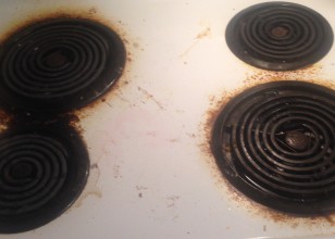 Before cleaning Oven Stove top