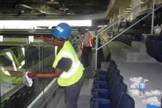Pegula Center, Cleaning Seating Area
